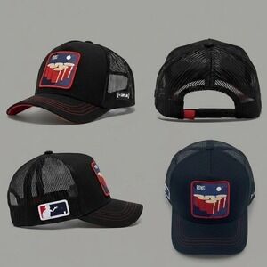 Capslab Pong Trucker Hat Black Red Beer Pong Solo Cup Patch Snapback NWT